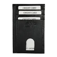 Genuine Leather Black Business Card Book||Credit Card Holder||Wallet||Card Holder-thumb1