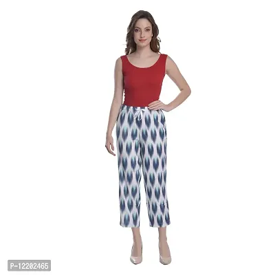 Style Shoes Women's Cotton Printed Pyjamas/Lower/Track Pant, Lounge Wear, Soft Cotton Night Wear Pajama Pant(Prints May Vary) Color- White, Size XL