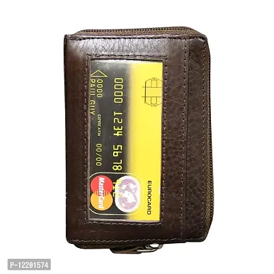 STYLE SHOES Leather Brown Card Wallet, Visiting , Credit Card Holder, Pan Card/ID Card Holder for Men and Women-thumb0