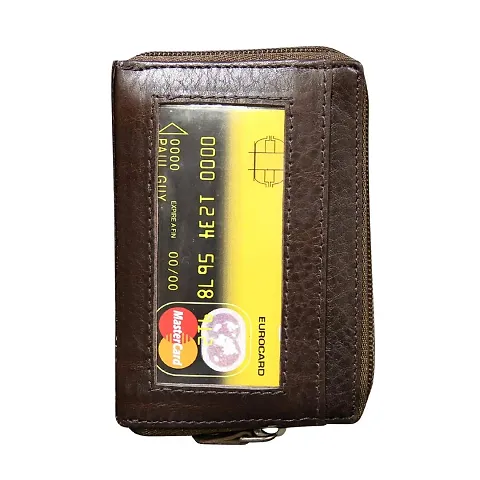 STYLE SHOES Leather Brown Card Wallet, Visiting , Credit Card Holder, Pan Card/ID Card Holder for Men and Women