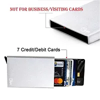 STYLE SHOES Silver Metal RFID Blocking Credit Card Holder-thumb3