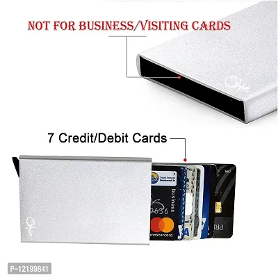 STYLE SHOES Silver Metal RFID Blocking Credit Card Holder-thumb4