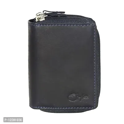 STYLE SHOES Pure Leather Navy blue Women Multi Purpose Card Holder Wallet for Women,Girls,Men & Boys