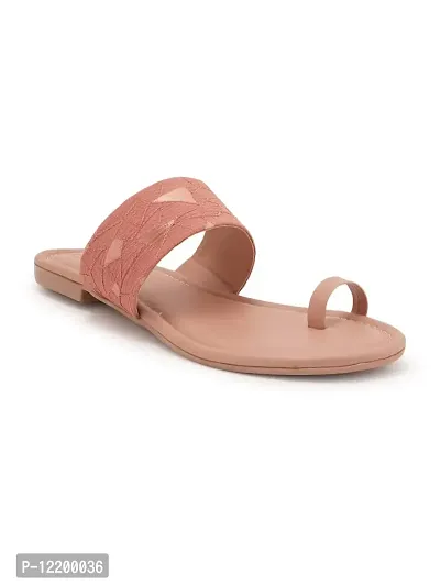 Women's Pink Stylish & Comfortable Fashion Flatl Sandals