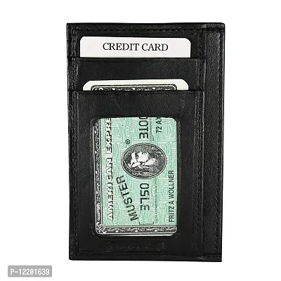 Genuine Leather Black Business Card Book||Credit Card Holder||Wallet||Card Holder-thumb0