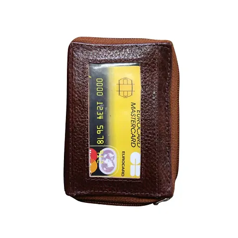 Genuine Leather Card Holder||Debit/Credit /ATM Card Holder for Men and Women 10 Card Holder