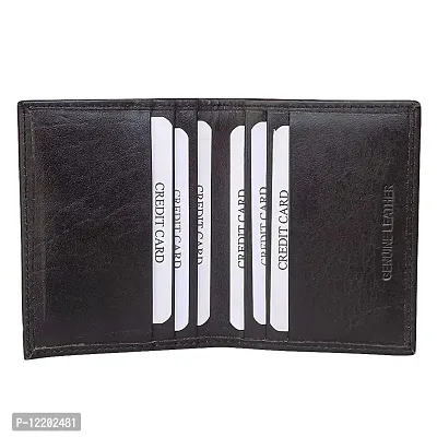 style98 Style Shoes Black Smart and Stylish Leather Card Holder