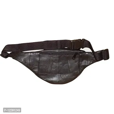 Style Shoes Black Smart and Stylish Leather Waist Pouch-thumb5