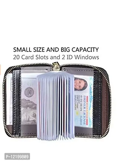 Style98 Black Leather Card Holder Card case Money Purse Wallet (Black)-9161QL8-IA-thumb3