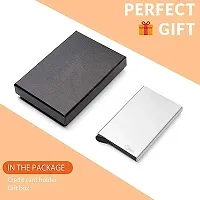 STYLE SHOES 6 Slots RFID Blocking Silver Metal Credit Card Holder Wallet for Men & Boys-thumb4