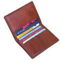 Style Shoes Brown Smart and Stylish Leather Card Holder-thumb4