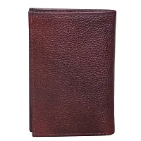 STYLE SHOES Brown Genuine Leather 6 Card Slots Card Holder Wallet for Men & Women-thumb4