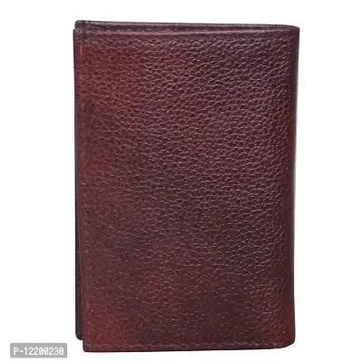 STYLE SHOES Brown Genuine Leather 6 Card Slots Card Holder Wallet for Men & Women-thumb5