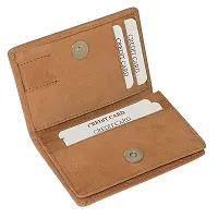 Style Shoes Tan Smart and Stylish Leather Card Holder-thumb3