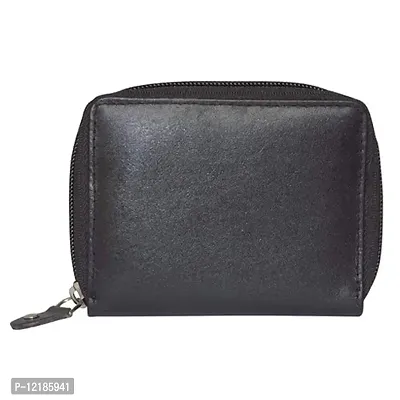 Style Shoes Black Leather Card Holder Card case Money Purse Wallet (Black)-9161QL12-IA