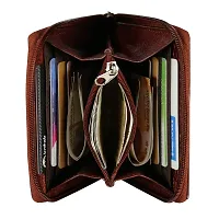 STYLE SHOES Brown Genuine Leather Wallet for Women Women-thumb2