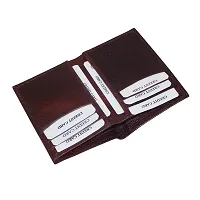 STYLE SHOES Brown Genuine Leather 6 Card Slots Card Holder Wallet for Men & Women-thumb3