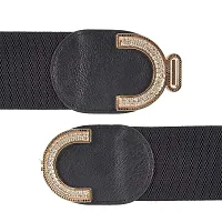 Women's Elastic & PU leather Belt(LBE8010IA)-thumb3