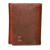 STYLE SHOES Brown Genuine Leather 8-12 Card Slots Card Holder Wallet for Men & Women-thumb1