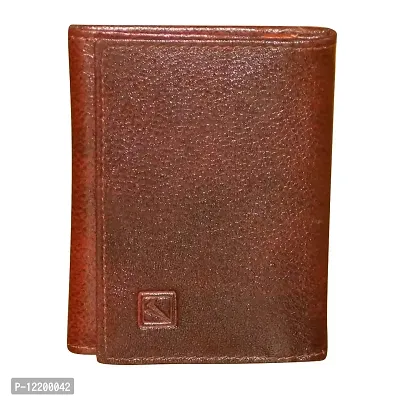 STYLE SHOES Brown Genuine Leather 8-12 Card Slots Card Holder Wallet for Men & Women-thumb2