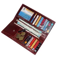 Style Shoes Burgundy Smart and Stylish Leather Card Holder-thumb2