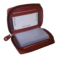 Style Shoes Brown Smart and Stylish Leather Card Holder-thumb4