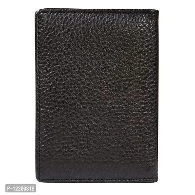 STYLE SHOES Black Genuine Leather 10-15 Card Slots Card Holder Wallet for Men & Women-thumb4