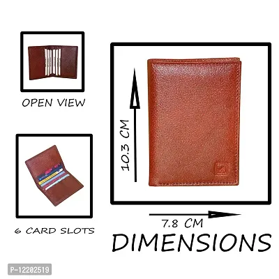 Style Shoes Brown Smart and Stylish Leather Card Holder-thumb3