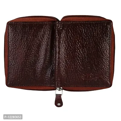 STYLE SHOES Genuine Leather Brown Card Holder||Debit/Credit /ATM Card Holder for Men and Women 15 Card Holder-thumb4