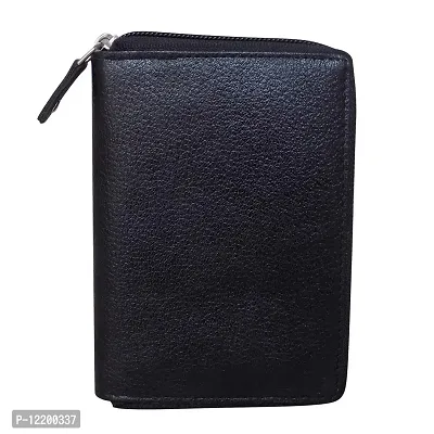 STYLE SHOES Black Genuine Leather Wallet for Women Women