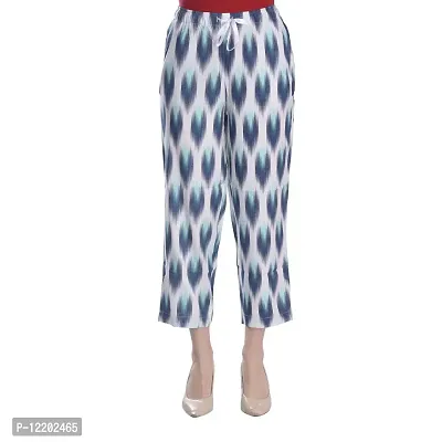 Style Shoes Women's Cotton Printed Pyjamas/Lower/Track Pant, Lounge Wear, Soft Cotton Night Wear Pajama Pant(Prints May Vary) Color- White, Size XL-thumb2