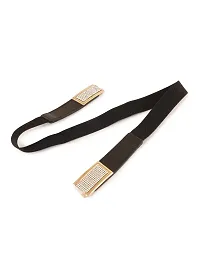 RAI SAHAB Womens Black PU Leather Elastic Waist Belt27-thumb3