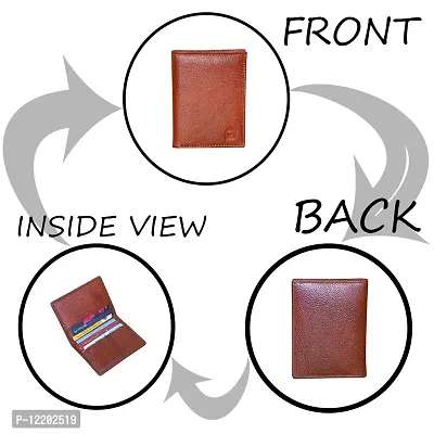 Style Shoes Brown Smart and Stylish Leather Card Holder-thumb4