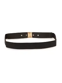 RAI SAHAB Womens Black PU Leather Elastic Waist Belt27-thumb1