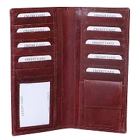 Style Shoes Burgundy Smart and Stylish Leather Card Holder-thumb3