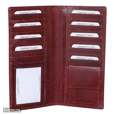 Style Shoes Burgundy Smart and Stylish Leather Card Holder-thumb4