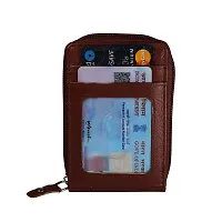 STYLE SHOES Genuine Leather Red Card Holder||Debit/Credit /ATM Card Holder for Men and Women 12 Card Holder-thumb3