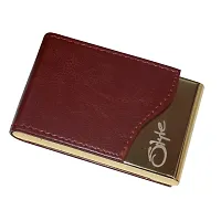 STYLE SHOES Leather Brown Card Wallet, Visiting , Credit Card Holder, Pan Card/ID Card Holder for Men and Women-thumb1