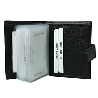 Genuine Leather Black Business Card Book||Credit Card Holder||Wallet||Card Holder-thumb2