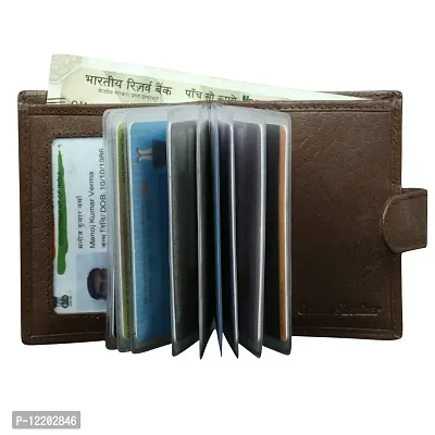 STYLE SHOES Leather Brown ATM, Visiting , Credit Card Holder, Pan Card/ID Card Holder for Men and Women-thumb3