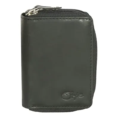 STYLE SHOES Pure Leather Green Women Multi Purpose Card Holder Wallet for Women,Girls,Men & Boys