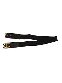 STYLE SHOES Black Women Wide Elastic Belt For Dress Ladies Stretchy Belt Interlocking Buckle(8021IA)-thumb3