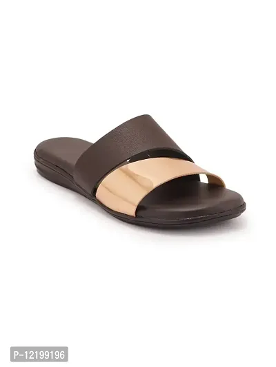 STYLE SHOES Women's Brown Stylish & Comfortable Flatl Sandals-thumb0