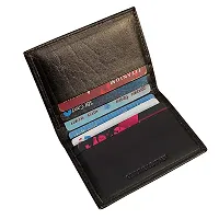 style98 Style Shoes Black Smart and Stylish Leather Card Holder-thumb2