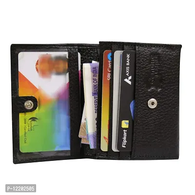 Style98 Men's Shoes Genuine Leather Money Clip Wallet Cum Credit Card Holder (Black) -33850HA2-thumb2