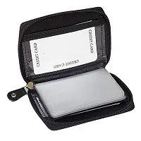 Style Shoes Black Leather Card Holder Card case Money Purse Wallet (Black)-9161QL12-IA-thumb2