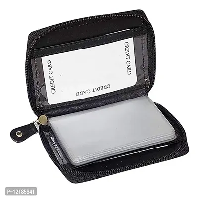 Style Shoes Black Leather Card Holder Card case Money Purse Wallet (Black)-9161QL12-IA-thumb3