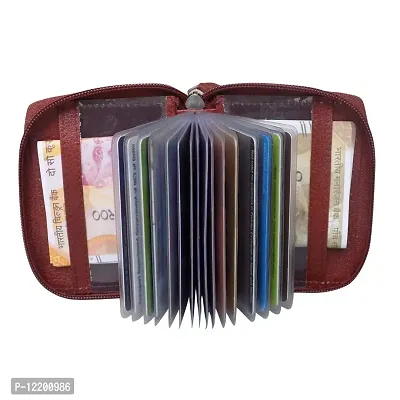 STYLE SHOES Leather Brown Card Wallet, Visiting , Credit Card Holder, Pan Card/ID Card Holder for Men and Women-thumb3