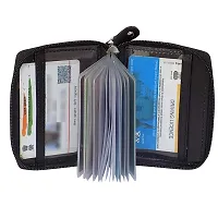 STYLE SHOES Leather Black Card Wallet, Visiting , Credit Card Holder, Pan Card/ID Card Holder for Men and Women-thumb1