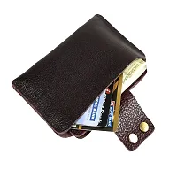 STYLE SHOES Women's Genuine Leather Credit & Debit Card Holder (361IB12, Black- Brown)-thumb2